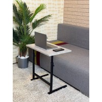 Столик з регулюванням висоти, графітовий 60x40 см